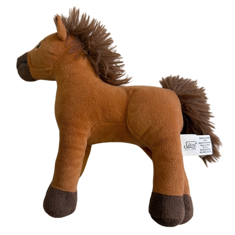 DreamWorks Spirit Untamed Plush Horse Stuffed Animal Tan Brown Just Play 8 inch